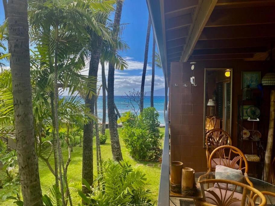 Oceanfront With Aircon-Hear The Waves-Amazing Views-Wifi Apartment Lahaina Ngoại thất bức ảnh