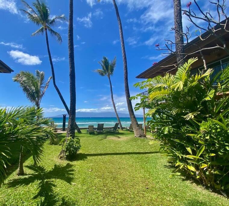 Oceanfront With Aircon-Hear The Waves-Amazing Views-Wifi Apartment Lahaina Ngoại thất bức ảnh