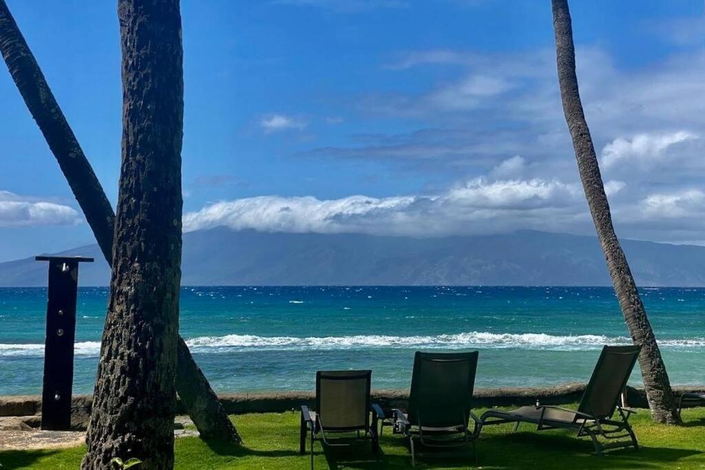 Oceanfront With Aircon-Hear The Waves-Amazing Views-Wifi Apartment Lahaina Ngoại thất bức ảnh