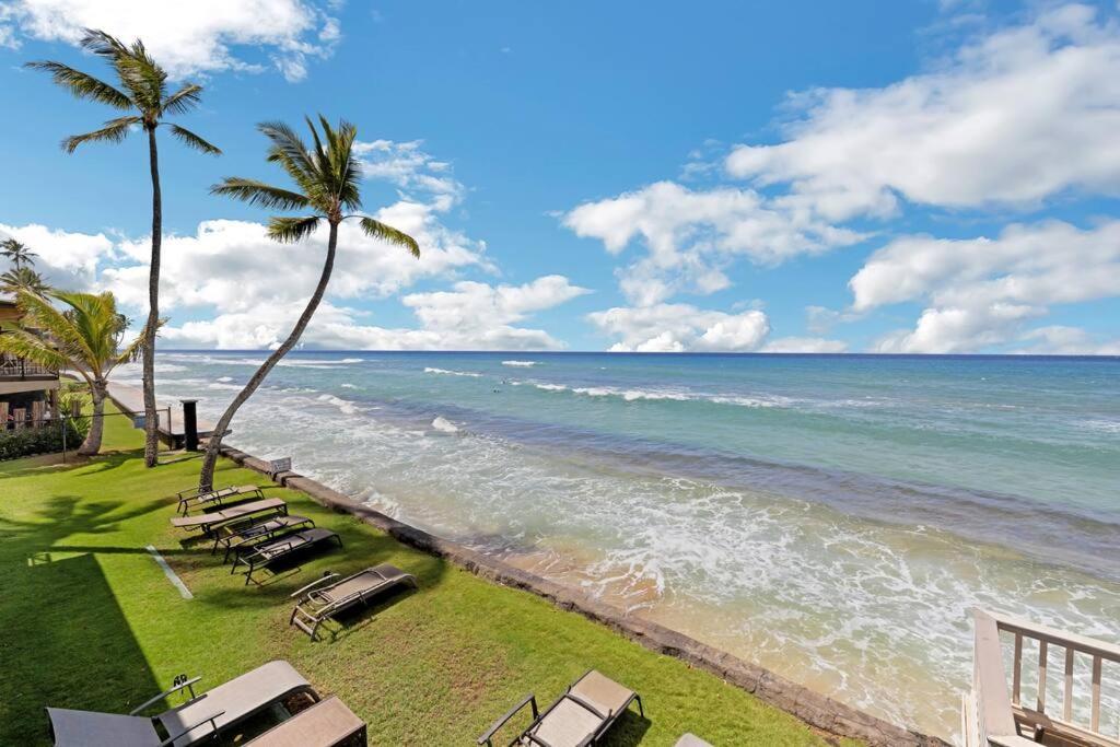 Oceanfront With Aircon-Hear The Waves-Amazing Views-Wifi Apartment Lahaina Ngoại thất bức ảnh